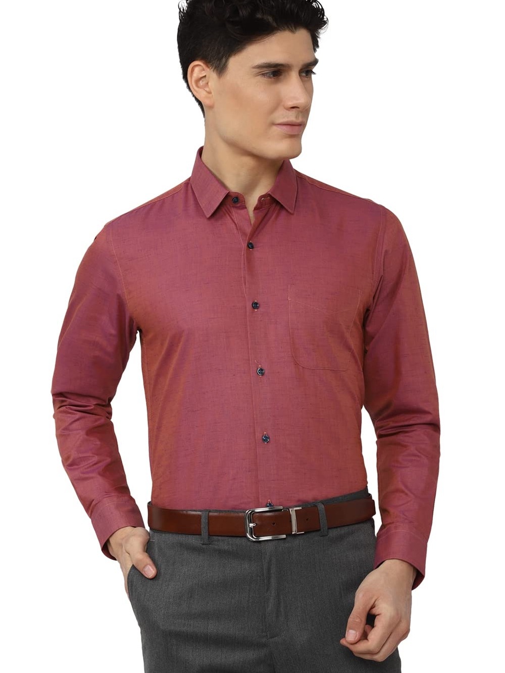 Nordstrom Men's Wine Red Burgundy Dress Shirt 16X34 NWT